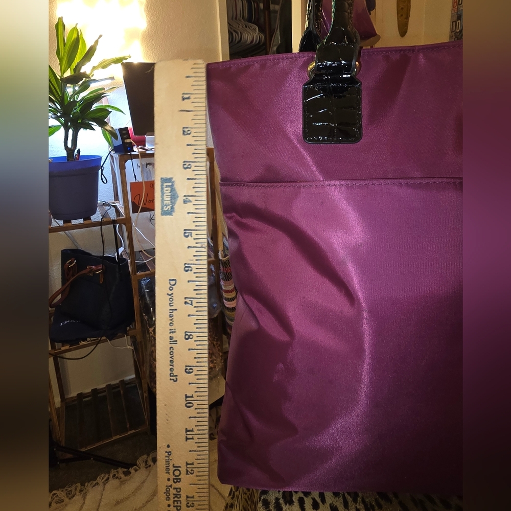 🎉 NWOT Purple / Black Women's Large Tote Bag By Samantha Brown - Picture 11 of 13